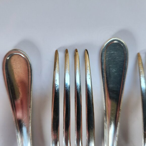 Wallace Brothers Forks Overlaid Pattern Silverplate Set of 6 Dinner Forks - Picture 9 of 9